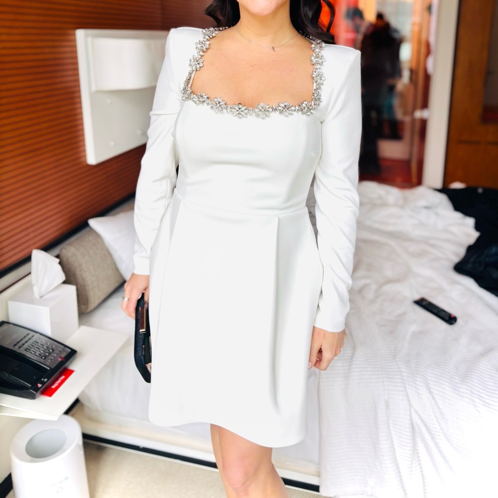 Nadine Merabi Kimberly rhinestone long sleeve - worn once. - Picture 7 of 10